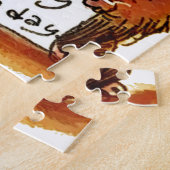 beaver houdt blije verjaardagsbericht cartoon legpuzzel (Zijkant)