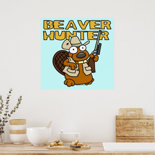Beaver Hunter Poster (Keuken)