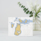 Beaver Island, MI Nautical Chart Briefkaart (Staand voorkant)