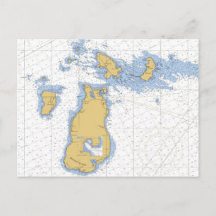 Beaver Island, MI Nautical Chart Briefkaart
