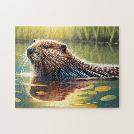 Beaver Jigsaw Puzzels Digitaal Schilderen (Horizontaal)