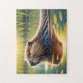 Beaver Jigsaw Puzzels Digitaal Schilderen (Verticaal)