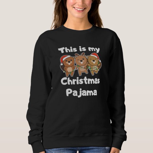 Beaver-kerstpyjama Trui (Voorkant)