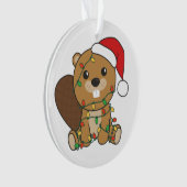 Beaver-kerstwinterdieren Beaver Ornament (voorkant)