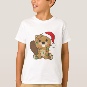 Beaver-kerstwinterdieren Beaver T-shirt
