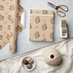 Beaver-kerstwinterdieren Beaver Wrapping Pa Cadeaupapier
