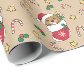 Beaver-kerstwintersneeuw Cadeaupapier (Rol Hoek)