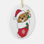 Beaver-kerstwintersneeuw Keramisch Ornament (Rechts)