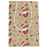 Beaver-kerstwintersneeuw Medium Cadeauzakje (Voorkant)