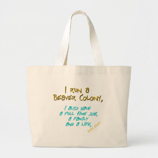 beaver leader turquoise grote tote bag