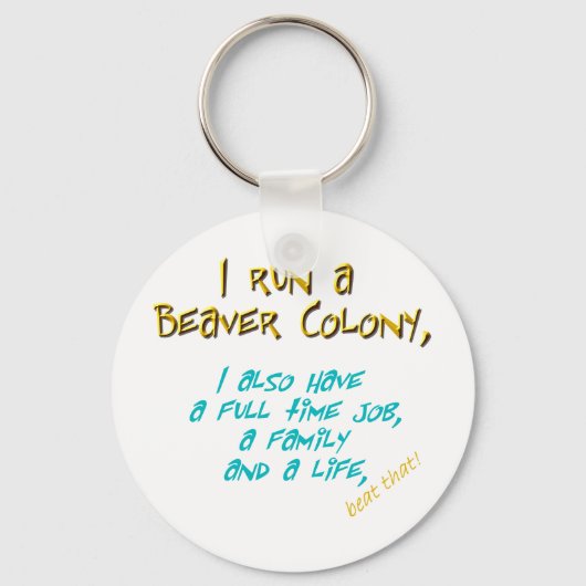 beaver leader turquoise sleutelhanger (Voorkant)