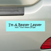 Beaver Leaver Bumpersticker (Op auto)