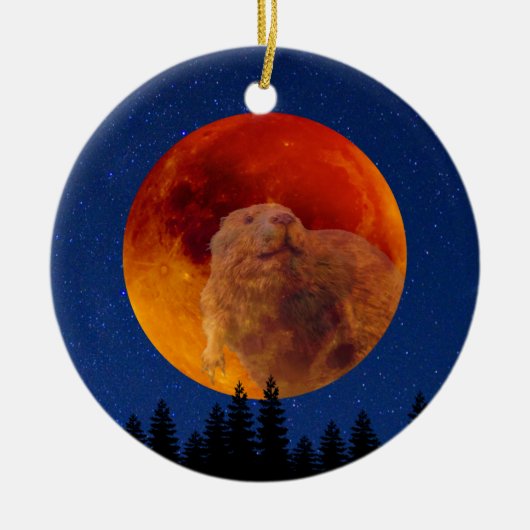 Beaver Moon in november Keramisch Ornament (Voorkant)