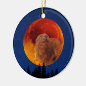 Beaver Moon in november Keramisch Ornament (Links)