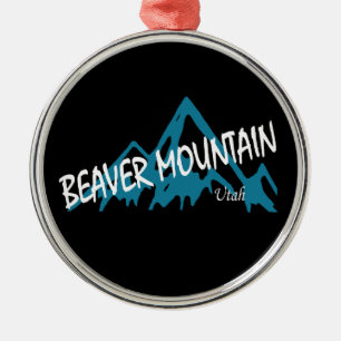 Beaver Mountain Resort Bergen Metalen Ornament