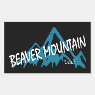 Beaver Mountain Resort Bergen Rechthoekige Sticker