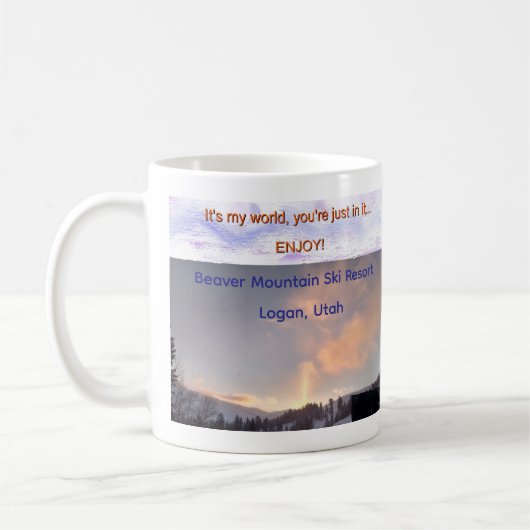 Beaver Mountain Ski Resort Mug Koffiemok (Links)