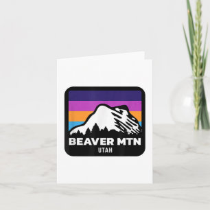 Beaver Mountain Utah Skiën Snowboarding familie SK Kaart