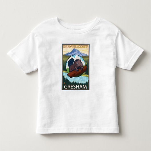 Beaver & Mt. Hood - Gresham, Oregon Kinder Shirts (Voorkant)