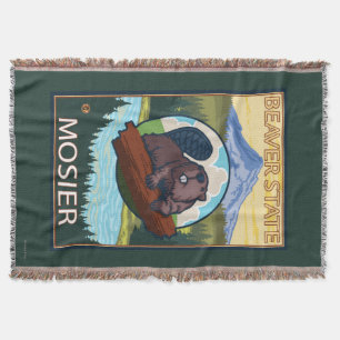 Beaver & Mt. Hood - Mosier, Oregon Deken