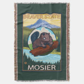 Beaver & Mt. Hood - Mosier, Oregon Deken (Voorkant Verticaal)
