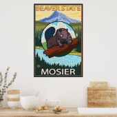 Beaver & Mt. Hood - Mosier, Oregon Poster (Keuken)