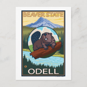 Beaver & Mt. Hood - Odell, Oregon Briefkaart