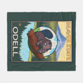 Beaver & Mt. Hood - Odell, Oregon Fleece Deken (Voorkant (Horizontaal))