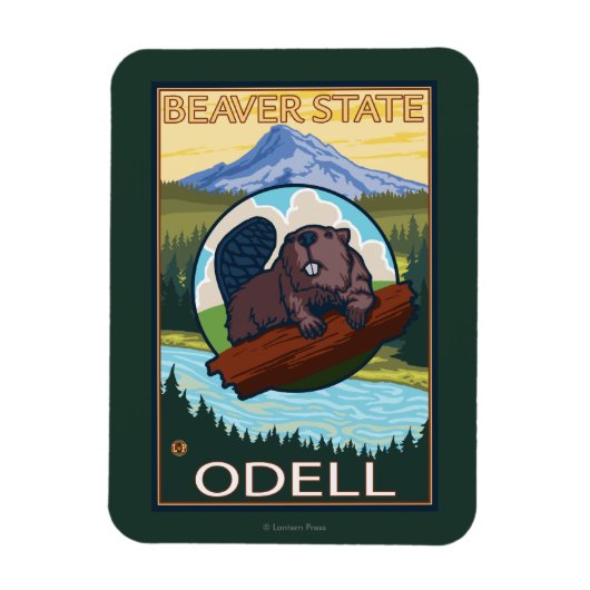 Beaver & Mt. Hood - Odell, Oregon Magneet (Verticaal)