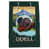 Beaver & Mt. Hood - Odell, Oregon Medium Cadeauzakje (Voorkant)