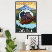 Beaver & Mt. Hood - Odell, Oregon Poster (Thuiskantoor)
