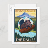 Beaver & Mt. Hood - The Dalles, Oregon Briefkaart (Voorkant / Achterkant)