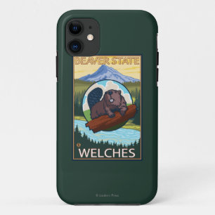 Beaver & Mt. Hood - Welches, Oregon iPhone 11 Hoesje