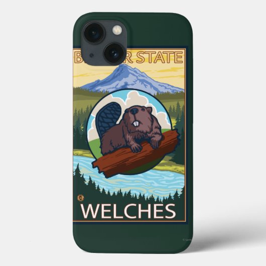 Beaver & Mt. Hood - Welches, Oregon Case-Mate iPhone Case (Achterkant)