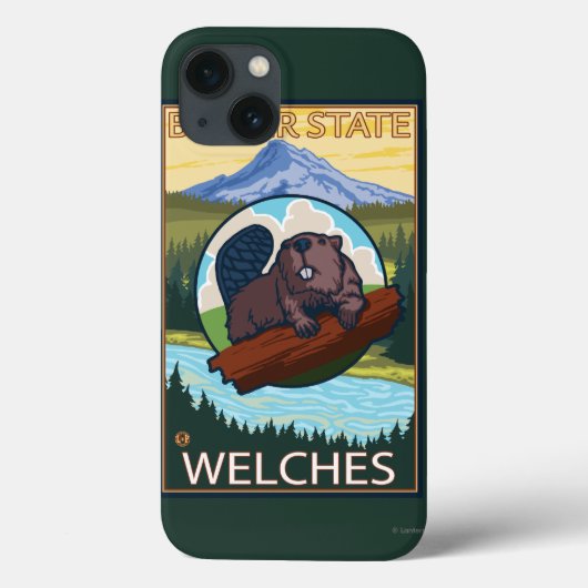 Beaver & Mt. Hood - Welches, Oregon Case-Mate iPhone Case (Achterkant)