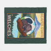 Beaver & Mt. Hood - Welches, Oregon Fleece Deken (Voorkant (Horizontaal))