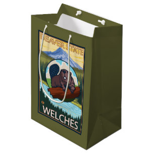 Beaver & Mt. Hood - Welches, Oregon Medium Cadeauzakje