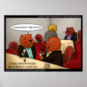 Beaver Networking Bars Funny Classic Posters (Devant)