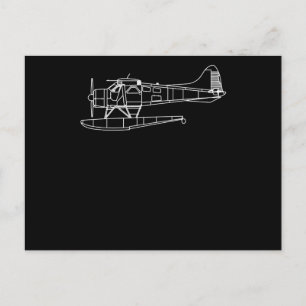 Beaver on Floats Zee Planet Pilot Front & Back Uitnodiging Briefkaart