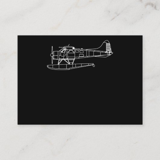 Beaver on Floats Zee Planet Pilot Front & Back Visitekaartje (Voorkant)