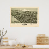 Beaver, PA Panorama Map - 1900 Poster (Keuken)