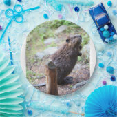 Beaver Papieren Bordje (Feest)