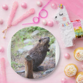 Beaver Papieren Bordje (Feest)