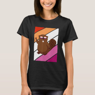Beaver Pride Lesbische Vlag LGBTQ Trots Ally Pride T-shirt