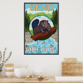 Beaver & River - Bend, Oregon Poster (Keuken)