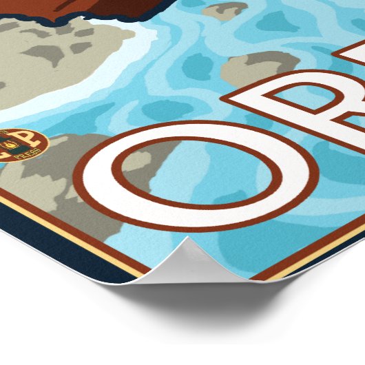 Beaver & River - Bend, Oregon Poster (Hoek)