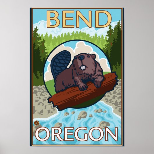 Beaver & River - Bend, Oregon Poster (Voorkant)