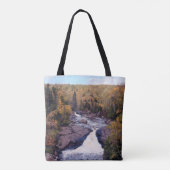 Beaver River Herfsten over de hele canvas tas (Achterkant)