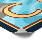 Beaver & River - Oregon Coast Poster (Hoek)