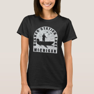 Beaver Station Lake Vissen Michigan T-shirt